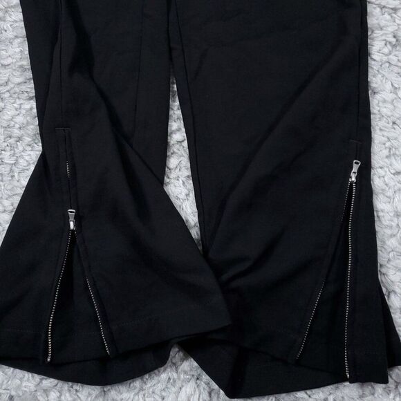 READ Anthropologie Low Rise Ankle Zip Wide Leg Pants Black Size 0 Stretch - Picture 5 of 12